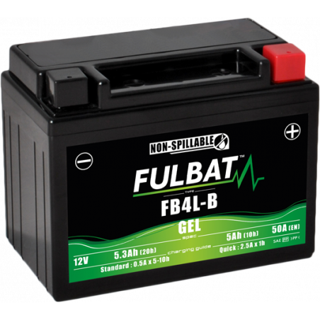 Batterie FULBAT FB4L-B GEL (YB4L)  5,3Ah 60A
