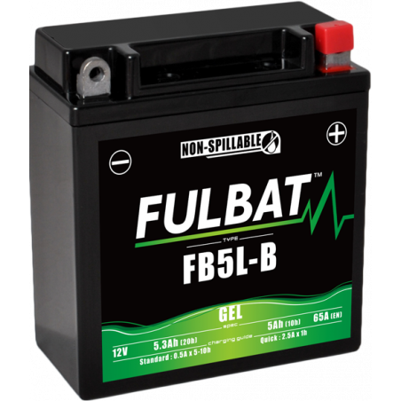 Batterie FULBAT FB5L-B GEL (YB5L)  5,3Ah 65A