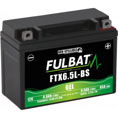 Batterie FULBAT FTX6,5L-BS GEL (YTX6,5L)  6,8Ah 85A