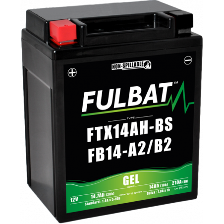 Batterie FULBAT FTX14AH-BS / FB14-A2 GEL  (YTX14AH)  14,7Ah 175A