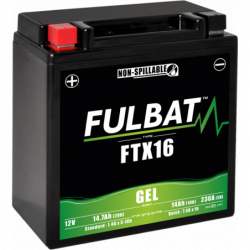 Batterie FULBAT FTX16 GEL  (YTX16)  14,7Ah 230A
