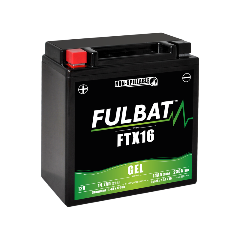Batterie FULBAT FTX16 GEL  (YTX16)  14,7Ah 230A