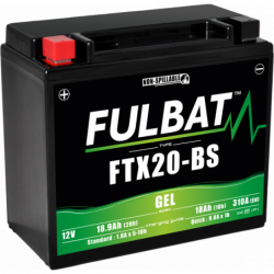 Batterie FULBAT FTX20-BS GEL  (YTX20)  18,9Ah 270A