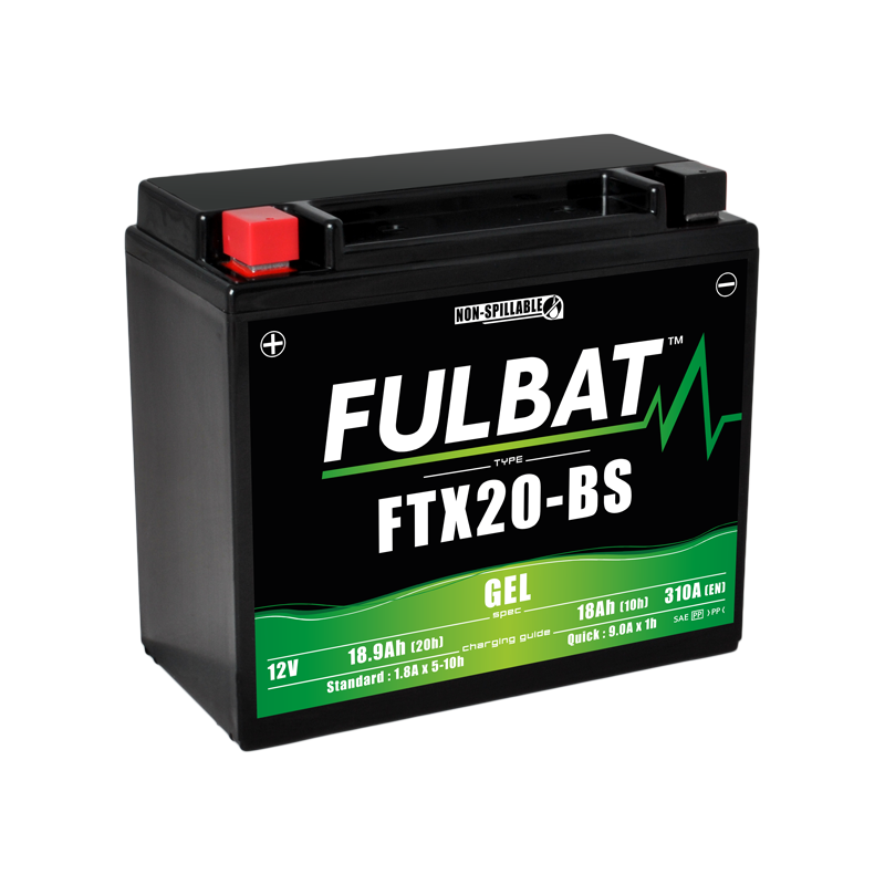 Batterie FULBAT FTX20-BS GEL  (YTX20)  18,9Ah 270A