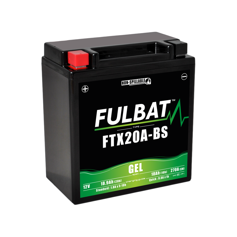 Batterie FULBAT FTX20A-BS GEL  (YTX20A)  18,9Ah 270A