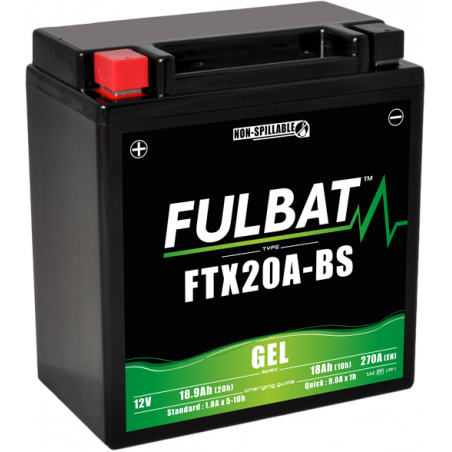 Batterie FULBAT FTX20A-BS GEL  (YTX20A)  18,9Ah 270A
