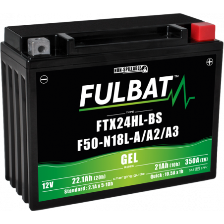Batterie FULBAT FTX24HL-BS / F50-N18L-A/A2/A3 GEL  (YTX24HL)  22,1Ah 350A