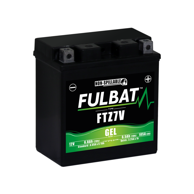 Batterie FULBAT FTZ7V GEL  (YTZ7V)  6,8Ah 105A