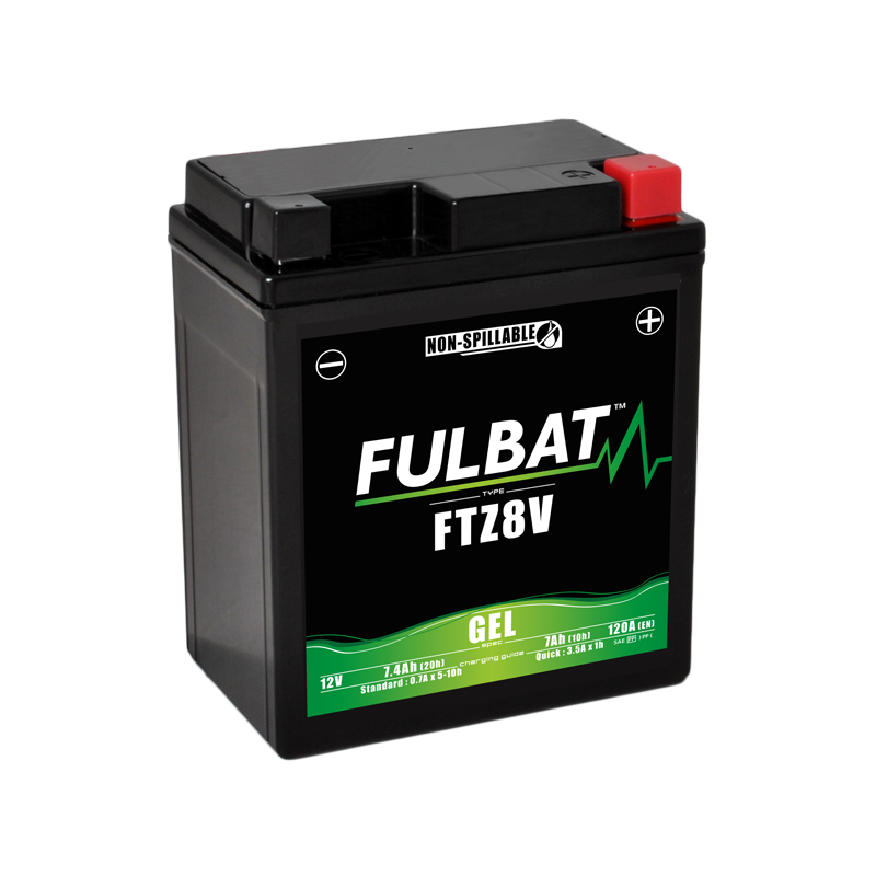 Batterie FULBAT FTZ8V GEL  (YTZ8V)  7,4Ah 120A