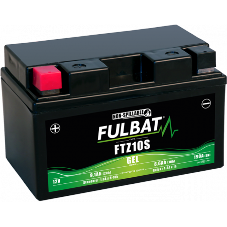 Batterie FULBAT FTZ10S GEL  (YTZ10S)  9,1Ah 190A