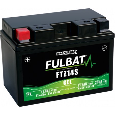 Batterie FULBAT FTZ14S GEL  (YTZ14S)  11,8Ah 230A