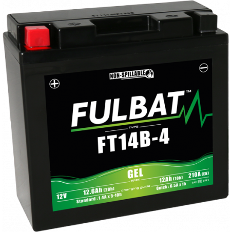 Batterie FULBAT FT14B-4 GEL  (YT14B)  12,6Ah 210A