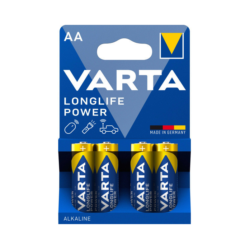 Pack de 4 piles AA Varta