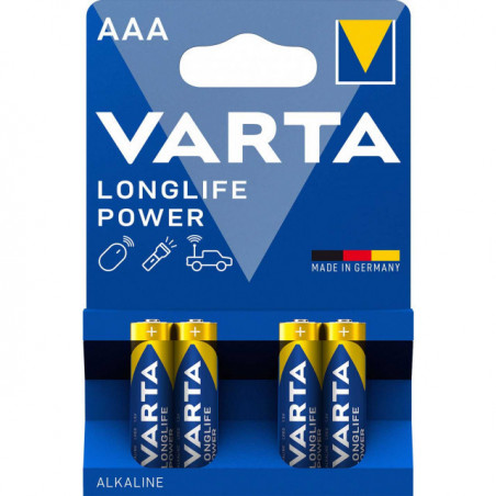 Pack de 4 piles AAA Varta