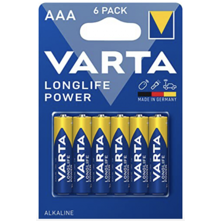 Pack de 6 piles varta AAA 1,5V Alcaline