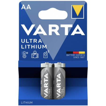 Pack de 2 piles varta AA 1,5V Lithium