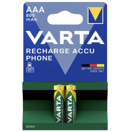 Pack de 2 piles varta AAA 1,2V NiMH