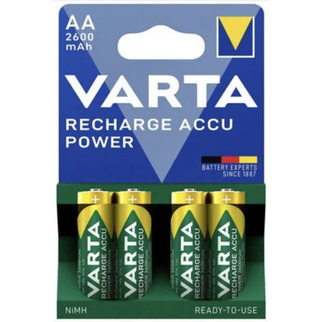 Pack de 4 piles varta AA 1,2V NiMH