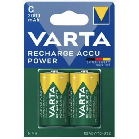 Pack de 2 piles varta C NiMH