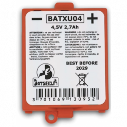 BATTERIE SYSTEME ALARME BATSECUR BATXU04 4,5V 2,7AH