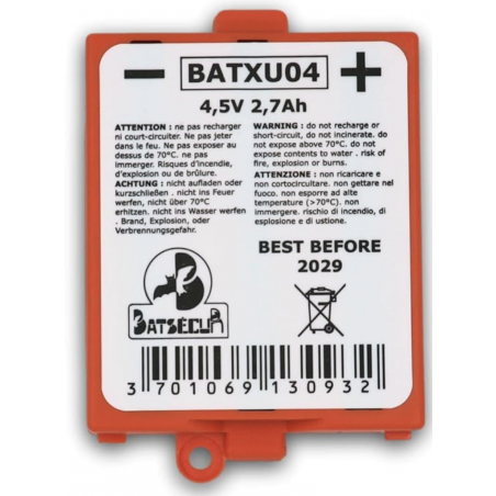 BATTERIE SYSTEME ALARME BATSECUR BATXU04 4,5V 2,7AH