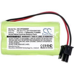 Batterie pour Visonic PowerMaster 10 PG2 Control Panel (2000 mAh/9.6 Wh, 4.8 V)
