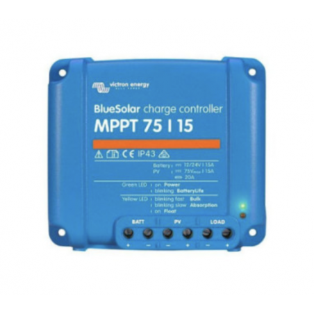 CONTROLEUR SOLAIRE VICTRON BLUESOLAR MPPT 75/15 - 100V 15A 12/24/36/48V