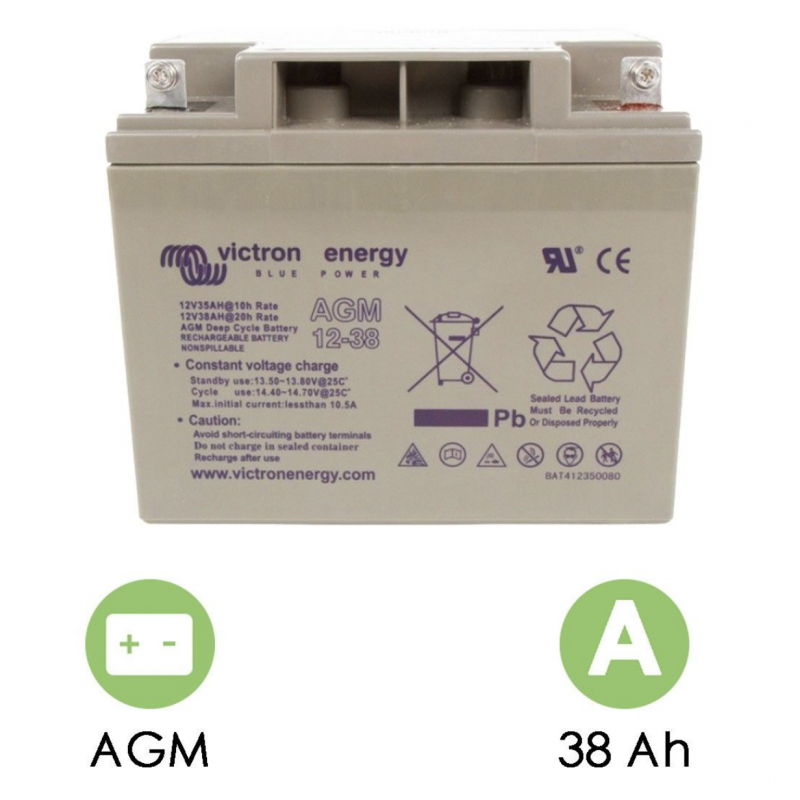 VICTRON ENERGY - BATTERIE SOLAIRE 38AH AGM 12V