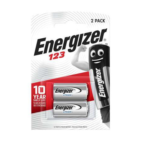 Pile Energizer CR123A Blister de 2
